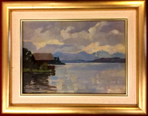 Ölgemälde Starnberger See, Ostufer, nicht signiert, gerahmt