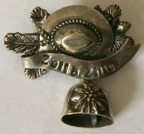 Kleines Abzeichen „ZELL AM ZILLER“, Reisesouvenir aus Österreich, wohl 1950er