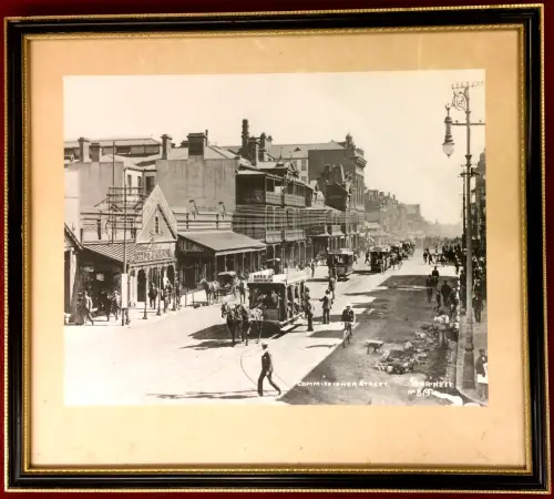 Großformatige Photographie Johannesburg, Commissioner Street, ca. 1900, gerahmt