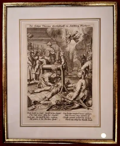 Kupferstich "Der heilige Thiemo Erzbischoff zu Salzburg, Martyrer" v. R. Sadeler