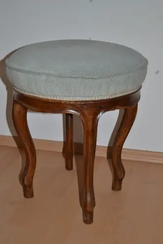 Möbel, Hocker, Wiener Barock ,1870, Nussbaum,gepolstert