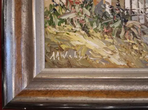 Ölgemälde Mediterrane Szene von August Alexander Wendehals, gerahmt