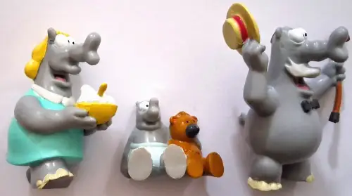 Ottifanten-Familie: Renate, Bruno und Opa Bommel