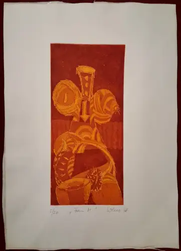 Radierung „Frau M.“ signiert „Weno '68“, 5/20