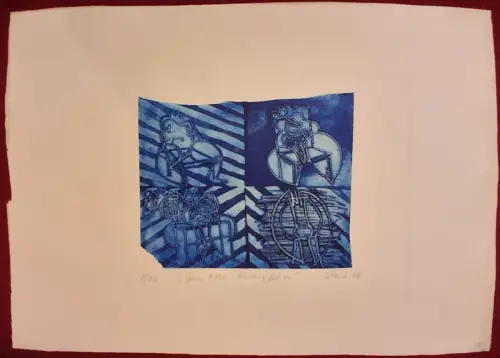 Radierung „Zum 1. Mai: Emanzipation“ signiert „Weno '68“, 2/20