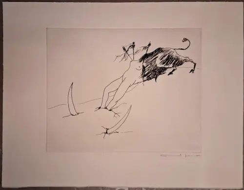 Radierung ohne Titel von Marcel Jean, signiert