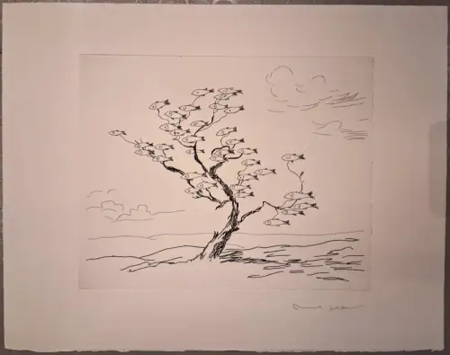 Radierung ohne Titel von Marcel Jean, signiert