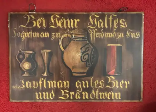 Wirtshausschild, Tafel, Sperrholz, handbemalt, Deko, 60cm x 40 cm, Siehe Fotos