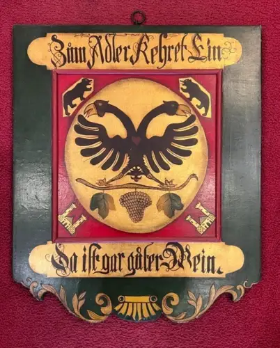 Wirtshausschild, Tafel, Sperrholz, handbemalt, Deko, 45 cm x  54 cm, Siehe Fotos