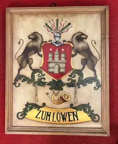 Wirtshausschild, Tafel, Sperrholz, handbemalt, Deko, 43,5 cm x  53,5 cm, S.Fotos