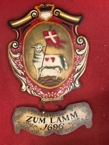 Wirtshausschild, Tafel, Sperrholz, handbemalt, Deko,40 cm x  50cm, S. Fotos