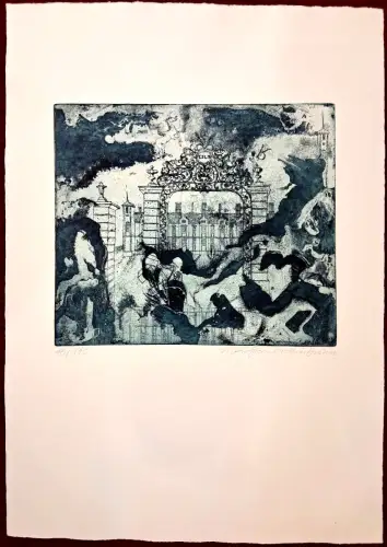 Radierung ohne Titel von Norbert Richter-Scrobinhusen, signiert, 1963, 46/140