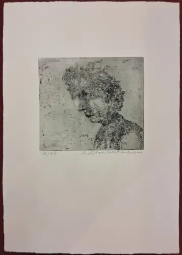 Radierung ohne Titel von Norbert Richter-Scrobinhusen, signiert, 16/70