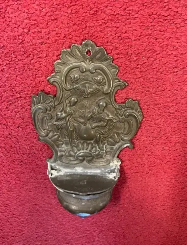 Weihwasserkessel, Barock, Trinität, Zinn,