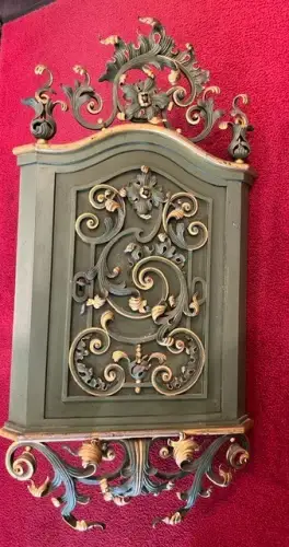 Eckschrank, Schmiedeeisen, Kunstschmiede, Handarbeit, um 1900, Siehe Fotos