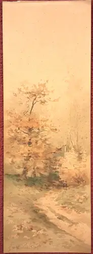 Aquarell ohne Titel von Sophie de Niederhausern, signiert