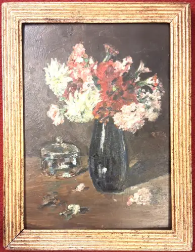 Ölgemälde Blumenstilleben, signiert, gerahmt, 1930er Jahre