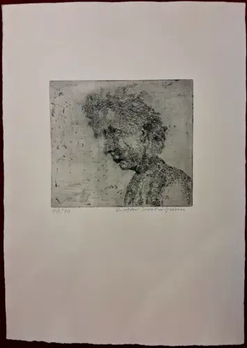 Radierung ohne Titel von Norbert Richter-Scrobinhusen, signiert, 40/70
