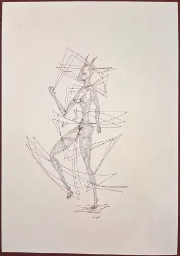 Zeichnung ohne Titel von Mark Noë, 1973