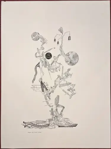 Zeichnung „GEBURT DES NEUEN JAHRES“ von Mark Noë, 1973