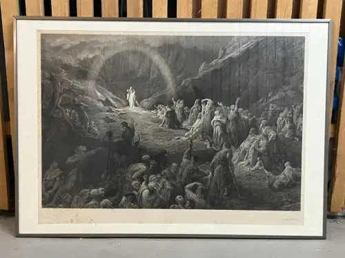 Radierung, Das Tal der Tränen,  sign. John Saddler, nach Dores,