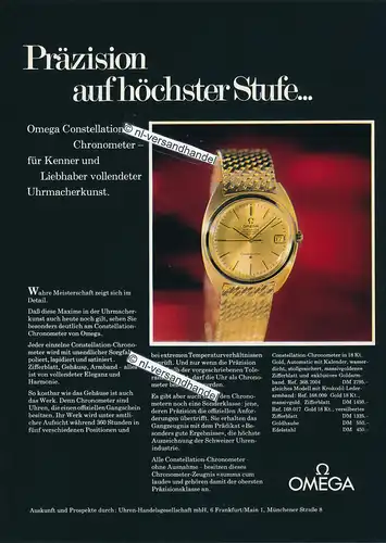 Omega-Constellation-1969-Reklame-Werbung-genuine Advertising - nl-Versandhandel