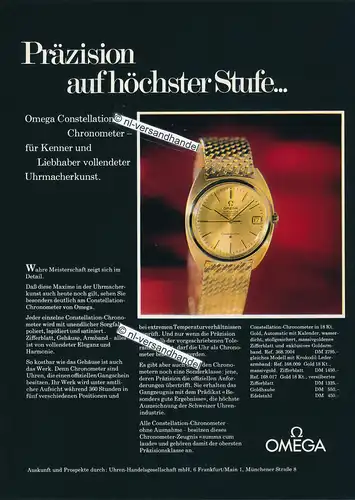Omega-Constellation-1969-Reklame-Werbung-genuine Advertising - nl-Versandhandel 