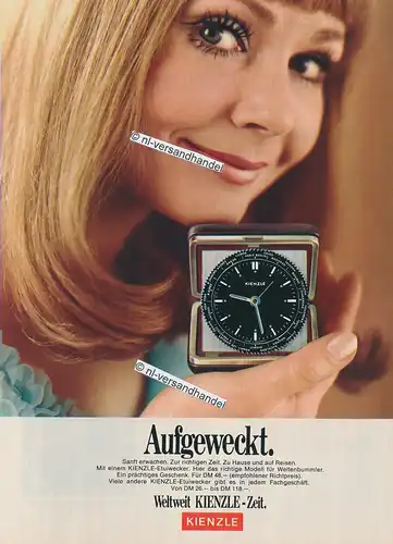 Kienzle-Reisewecker-1969-Reklame-Werbung-genuine Advertising - nl-Versandhandel