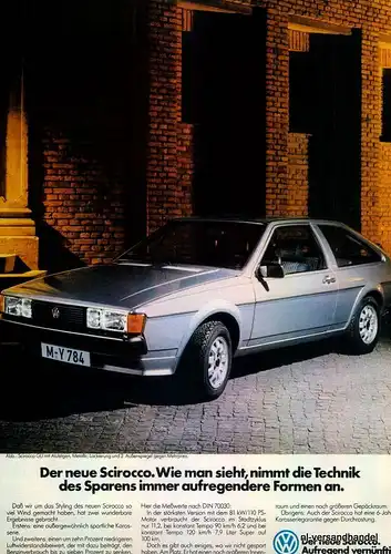 VW-SCIROCCO-GLI-´81-Reklame-Werbung-genuine Advert-La publicité-nl-Versandhandel