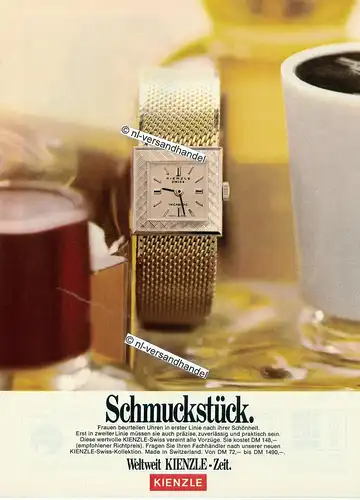 Kienzle-Damenuhr-1969-Reklame-Werbung-genuine Advertising -nl-Versandhandel 