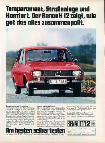 RENAULT 12 - Limousine - 1971