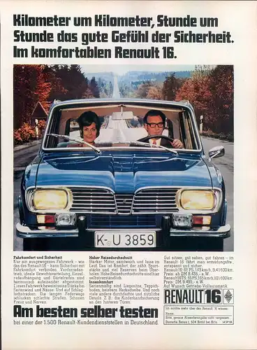 Renault 16 - 1971 - Werbung