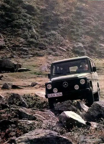MERCEDES BENZ-G-Gelände-1981-Reklame-Werbung-genuine Ad-La publicité-nl-Versand