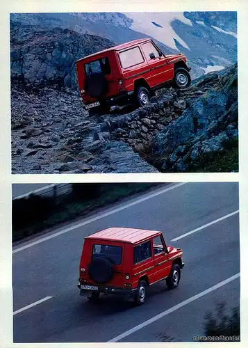 MERCEDES BENZ-G-1981-Reklame-Werbung-genuine Ad-La publicité-nl-Versandhandel