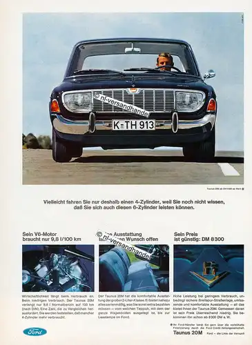 Ford-20M-1967-Reklame-Werbung-genuine Advertising-nl-Versandhandel