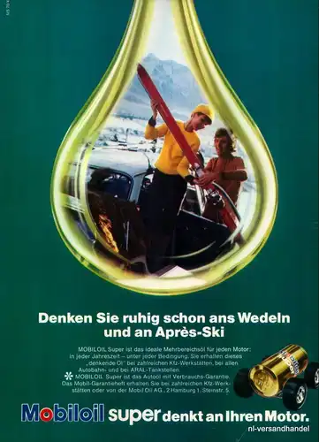 MOBILOIL-WEDELN-1971-Reklame-Werbung-genuine Advert-La publicité-nl-Versand