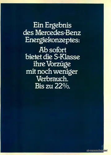 MERCEDES BENZ-SEL-1981-Reklame-Werbung-genuine Ad-La publicité-nl-Versandhandel