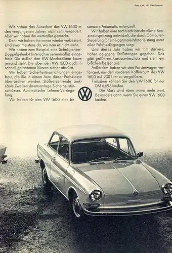 VW-1600-1969-Reklame-Werbung-vintage print ad-Vintage Publicidad