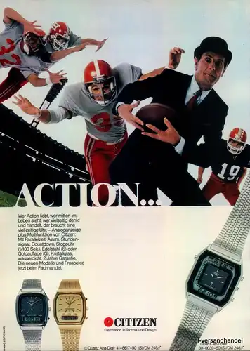 CITIZEN-ACTION-1981-Reklame-Werbung-genuine Advert-La publicité-nl-Versandhandel