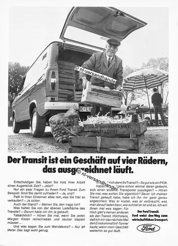 Ford-Transit-1969-Reklame-Werbung-genuine Advertising - nl-Versandhandel