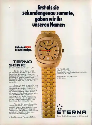Eterna-Sonic-1971-Reklame-Werbung-vintage print ad-Vintage Publicidad-老式平面广告