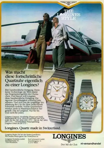 LONGINES-QUARTZ-1981-Reklame-Werbung-genuine Advert-La publicité-nl-Versand
