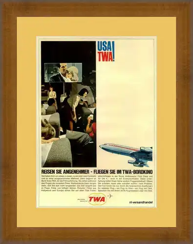 TWA-ORIGINAL-1965-RETRO-Reklame-Werbung-genuine Ad-La publicité-nl-Versandhandel