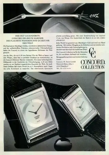 CONCORD COLLECTION-1981-Reklame-Werbung-genuine Advert-La publicité-nl-Versand