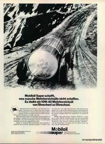 MOBILOIL-SUPER-1968-Reklame-Werbung-genuine Advert-La publicité-nl-Versandhandel