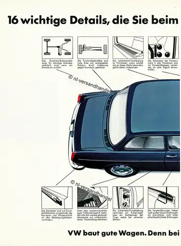 VW-1600-1969-Reklame-Werbung-genuine Advertising - nl-Versandhandel