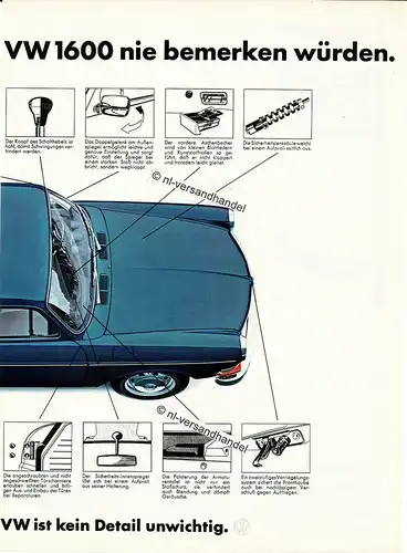 VW-1600-1969-Reklame-Werbung-genuine Advertising - nl-Versandhandel