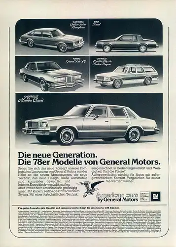 General-Motors-1977-Reklame-Werbung-vintage print ad-Vintage Publicidad