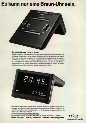 BRAUN-DN50-1981-Reklame-Werbung-genuine Advert-La publicité-nl-Versandhandel