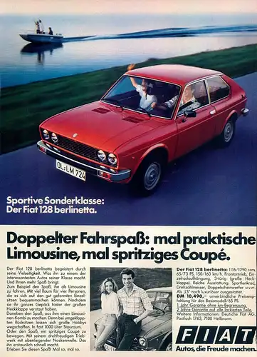 Fiat-128-Berlinetta-1977-Reklame-Werbung-vintage print ad-Vintage Publicidad